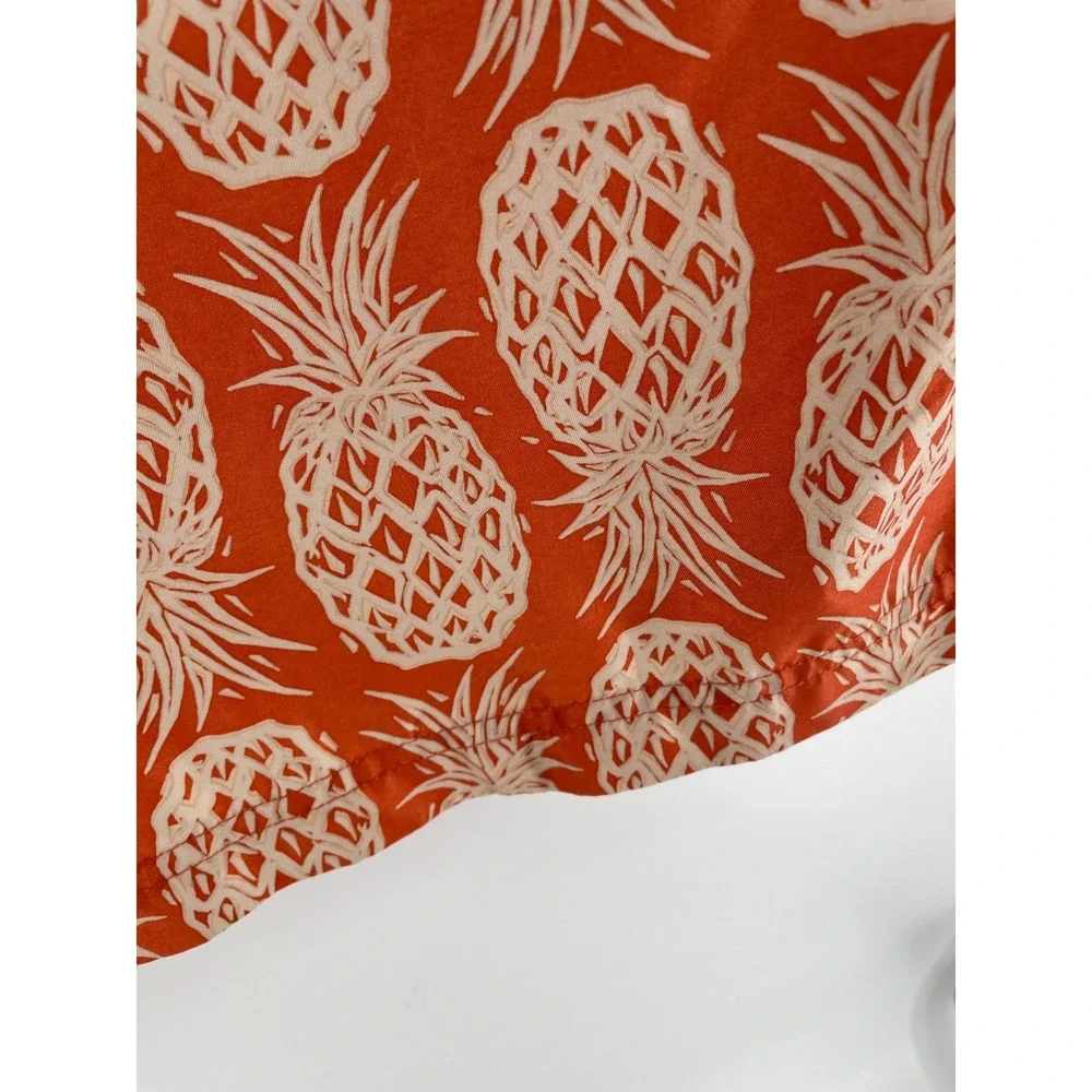 Ocean Pacific Swim Trunks Mens Large Orange Pineapple Print Board Shorts